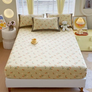 2026 New Collection 100% Cotton Fitted Bed Sheet Digital Printed Disposable for Home Hotel or Hospital Use for Adults