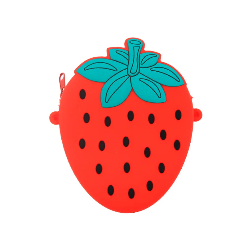 Grape orange Fashion Girls Mini Money Bag Lovely Cute Cartoon Pouch Women Small Wallet Soft Silicone Coin Purse