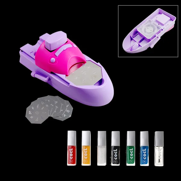 Принтер для дизайна ногтей, ручная машина для печати на ногтях «сделай сам», машина для дизайна ногтей