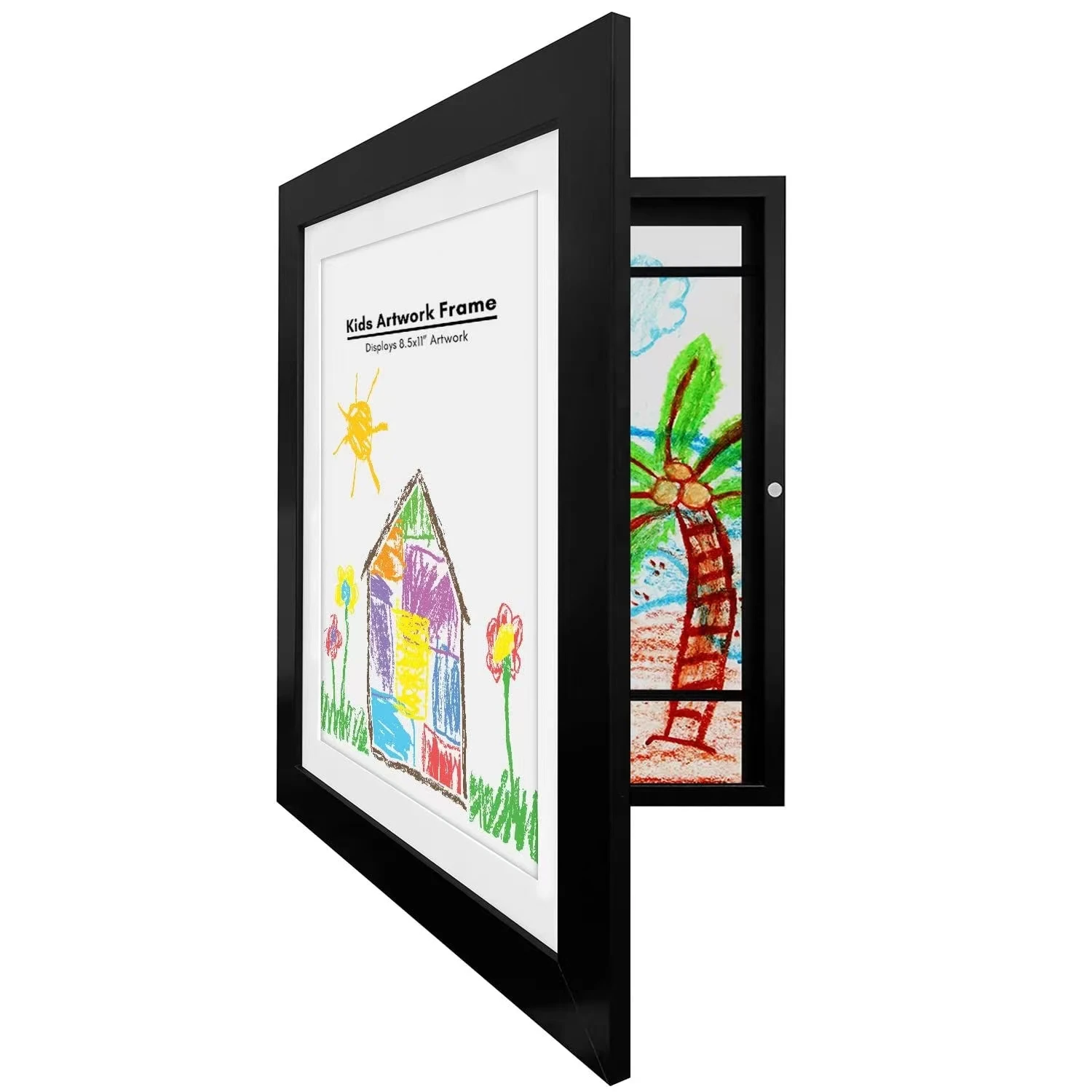 Hot Selling A3 A4 8.5x11 10x12.5 Kids Artwork Frame Changeable With Mat ...