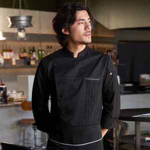 Zhenyao High-End Kitchen Accessories Autumn Western Restaurant Baking Chef Work Tops Long & Short-Sleeved Alternatives for Men