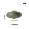 9inch hand-painted black gold sandstone plate