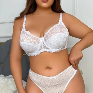 Wholesale Women's Lace Underwire Bras Sexy Push up Lingerie for Fat Women Sexy Plus Size Lingerie