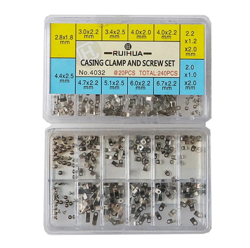 240-tlg Uhrengehäuse Adapter Set - Dichtungen & Schrauben Für ETA 2824/2836/2846