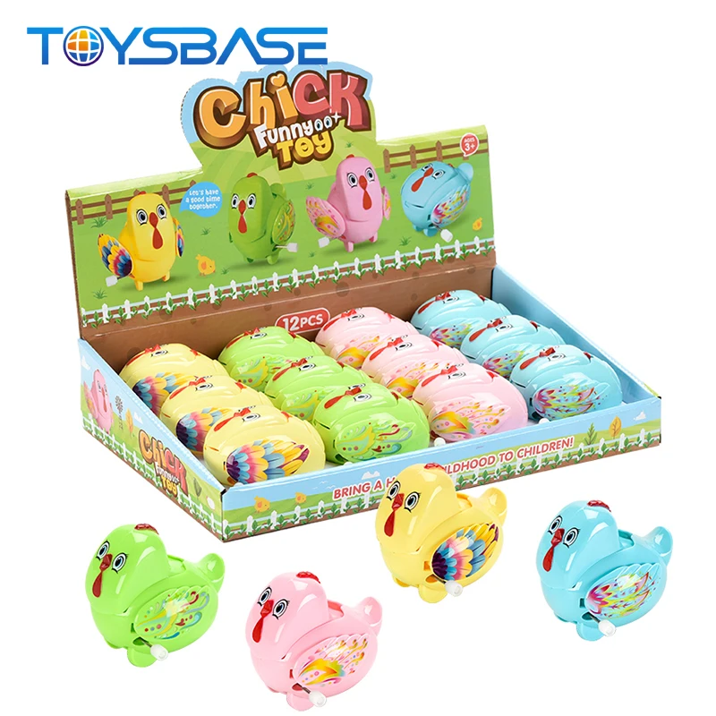 
 Оптовая продажа, забавная пластиковая мини-игрушка-Цыпленок, заводное животное  