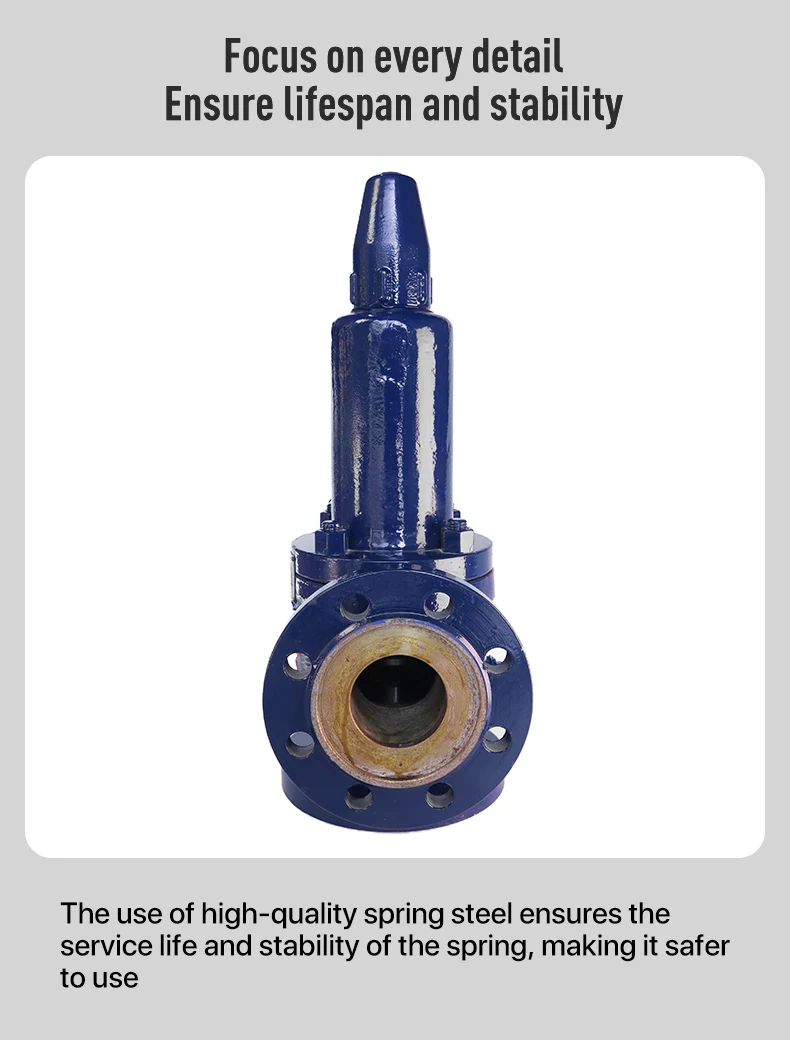 Boilers Steam Safety Valve Low Lift Spring Cast Steel Pressure Flange