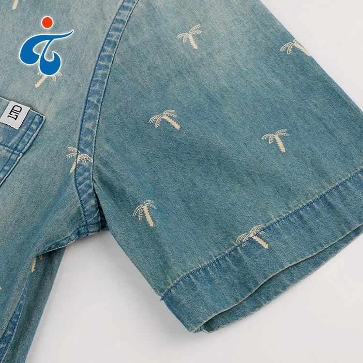 Made in China Comfortable Printed Denim Menswear Wholesale