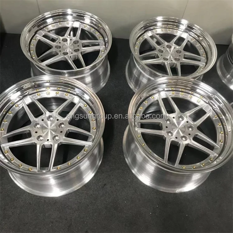 Source quality 15 to 26 inch 3 pieces forged split wheel custom AC Schnitzer type 3 alloy wheel for BMW e24 e30 e34 e36 on