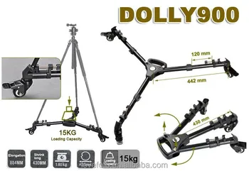 Yunteng YT-900 Heavy Duty Folding 3 Wheels Slider Tripod Dolly for Camera Video Stand With Portable Bag detail image