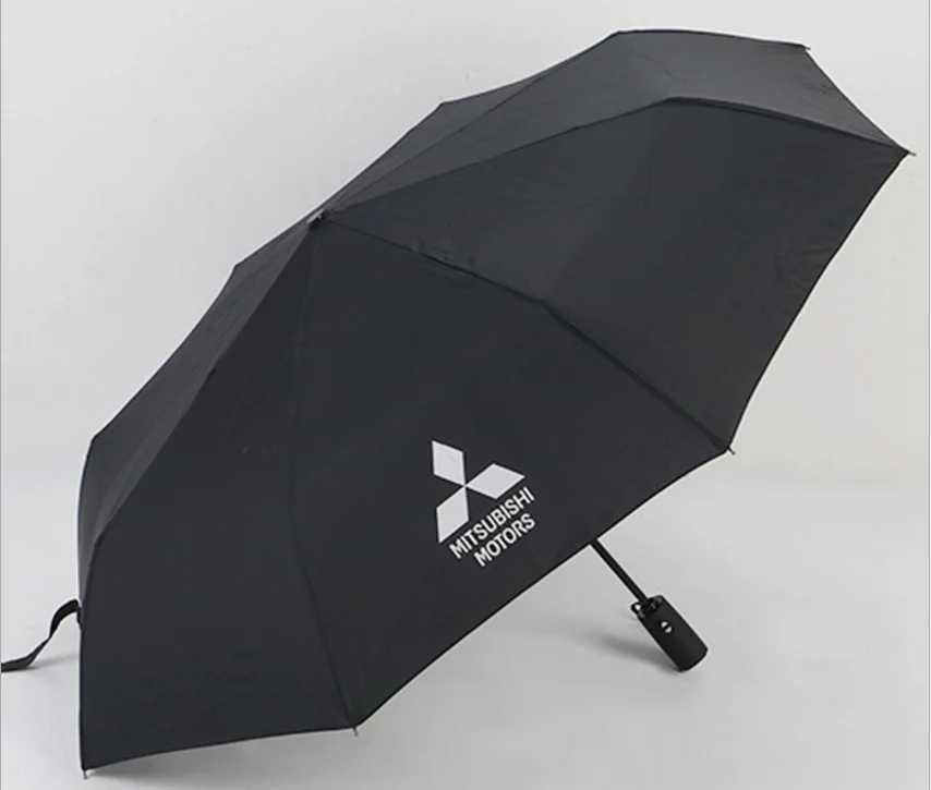 High Quality Travel Foldable Windproof 3 Folding Promotion Printing Auto Open Umbrella With Customer Logo Print