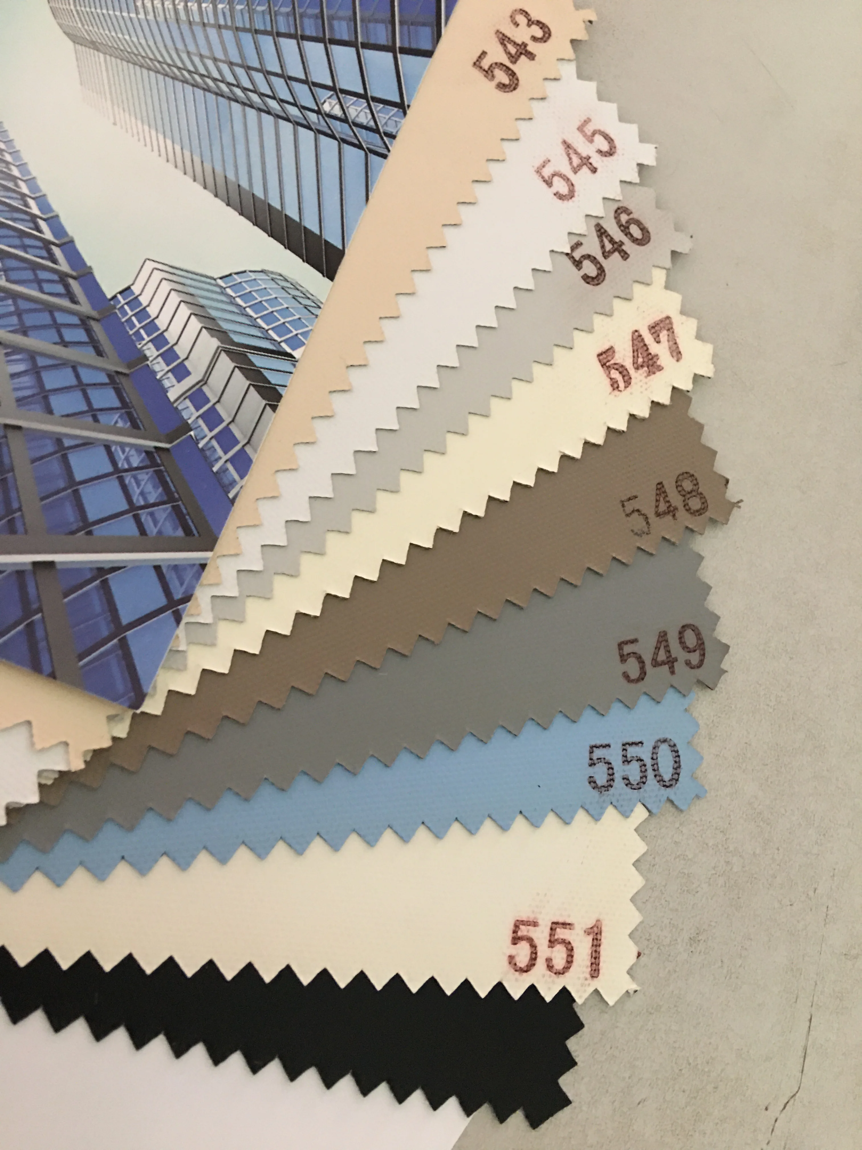 Rod Control PVC Polyester Fabric Vertical Blind Curtain