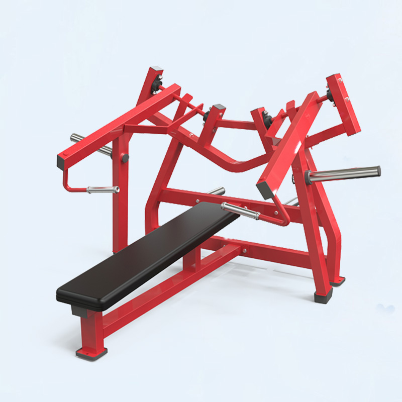 Steelflex プレートローダー ベンチプレス {}=={} ストレングスマシンウェイトベンチプレスレッドブラックプレート