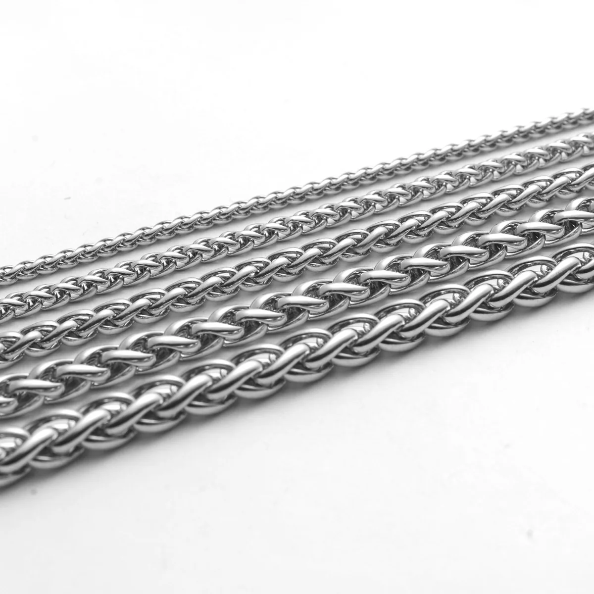 2.5mm-8mm Stainless Steel Wheat Silver 