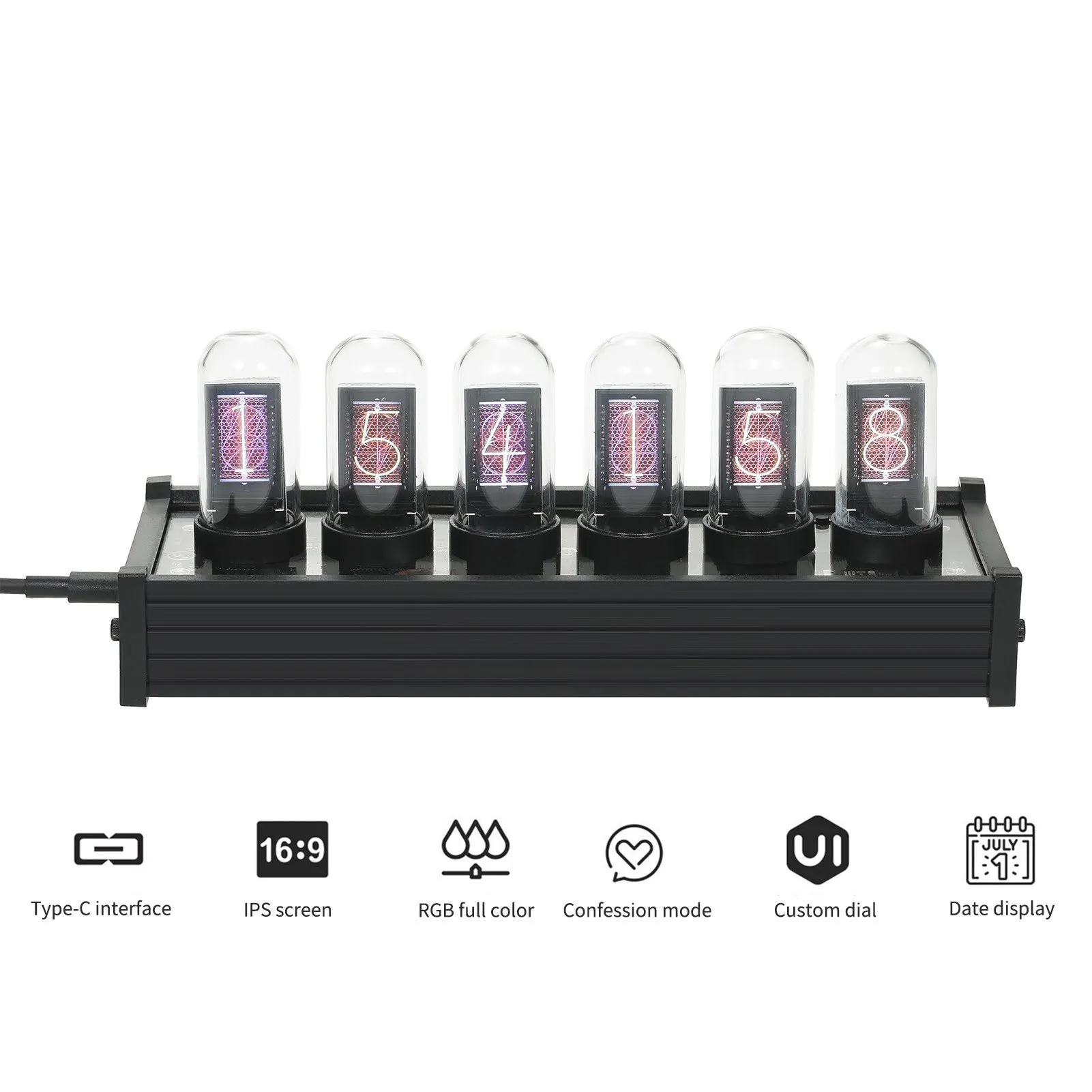 elekstube ips clock nixie tube clock