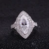 Real solid 14K gold moissanite diamond ring