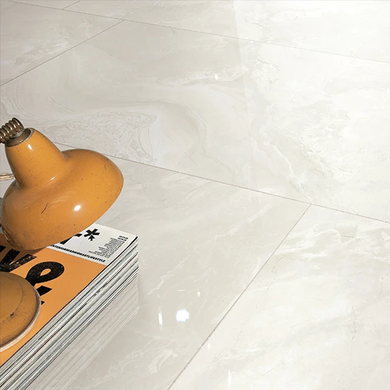 Polished porcelain floor tile