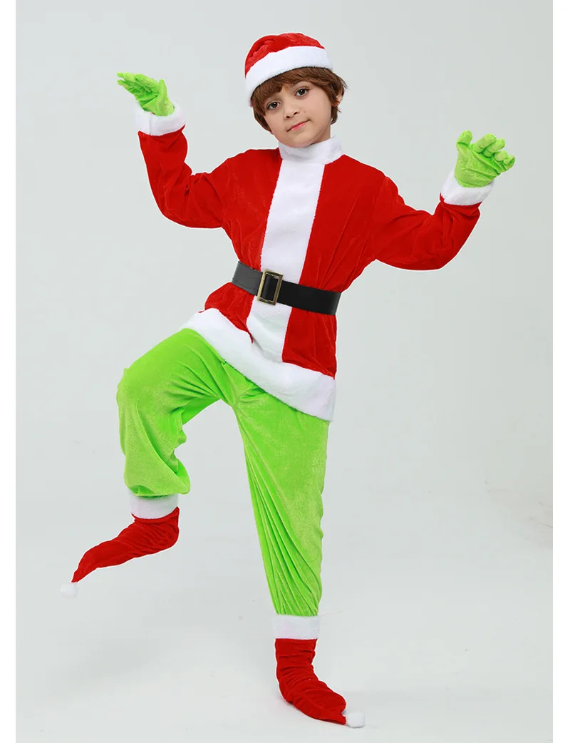 Hot Selling Kids Green Santa Claus Costume for Boys Christmas Party Dress  up Performance Cosplay Stage Wear for Ballroom Sets| Alibaba.com
