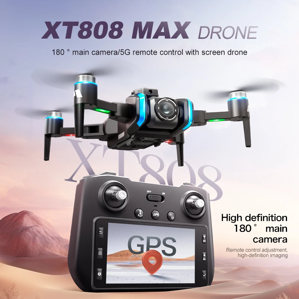 XT808 Drone - 4K HD Dual Camera Quadcopter for Expert Pilots