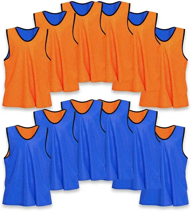 ActEarlier Reversible Training Vests Two Sides Sports Vest Football Jersey Pinnies Soccer Sports Team Reversible Training Bibs