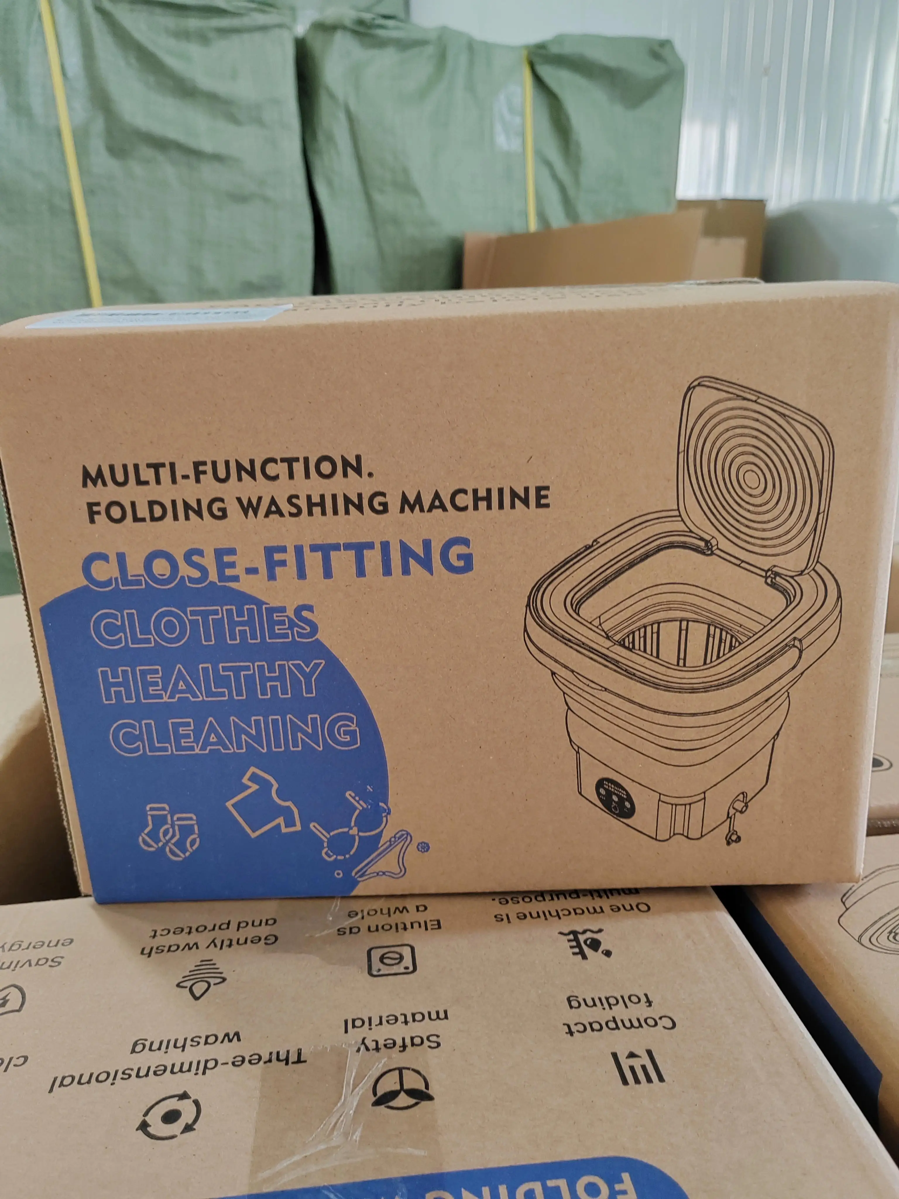 Portable Mini Washing Machine Lightweight Collapsible Bucket Perfect for Camping Travelling Apartment