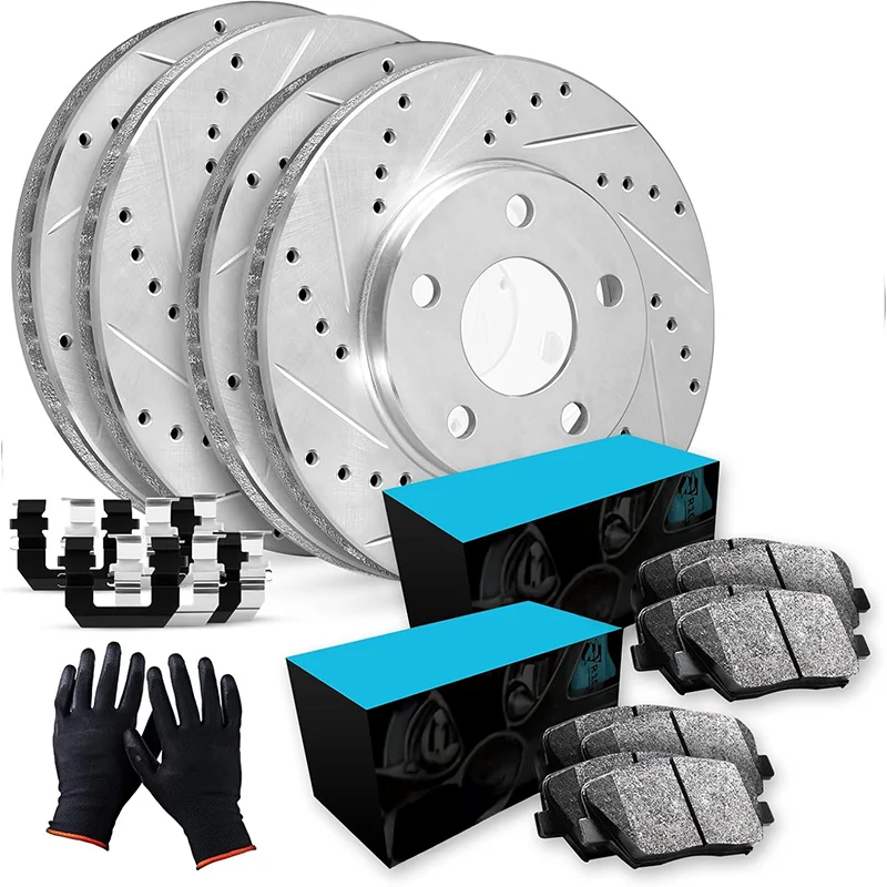product geely cls 2012 for honda civic front and rear ceramic brake pads and rotors kit hardware included-1