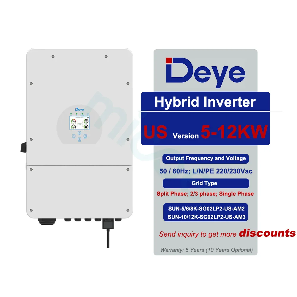 Deye Solar Hybrid Inverter Split Phase Us Version 5kw 6kw 8kw 10kw 12kw ...