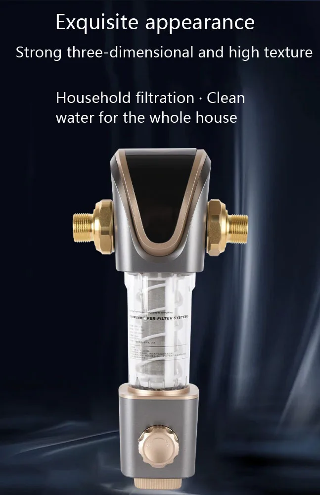 Auto Backwash System Spin Sediment 40 Micron Reusable Flushable Water ...