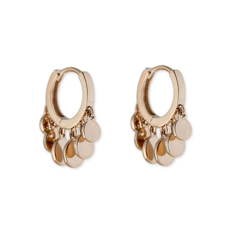 Multi Piercing Mini Hoop Rose Gold Gold Wholesale Women Jewelry 2023 New Design Round Charm Hoop Earring