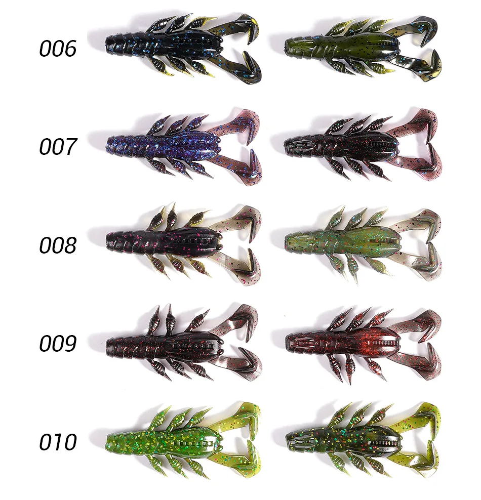 Soft Bait Craws 8.5cm 8.4g Creature Baits Silicone Lure For Bass Pike ...