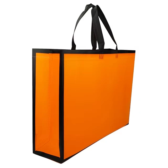 OEM/ODM Eco Friendly RPET Non Woven Grocery Tote Fabric Shopping Bag Custom Laminated Nonwoven supplier