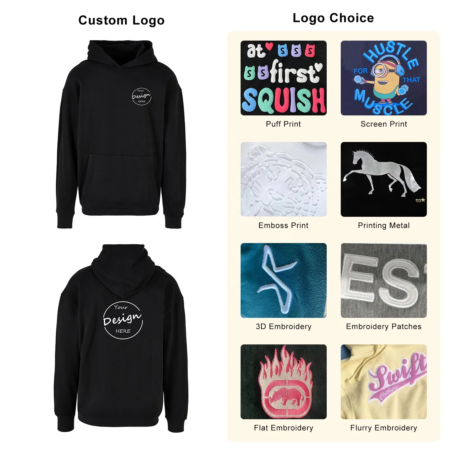 JL822C Wholesale Men Street Style Heavy Weight Blank Hoodie No Strings Heavy Oversized Hoodies Black With Red Under Hood