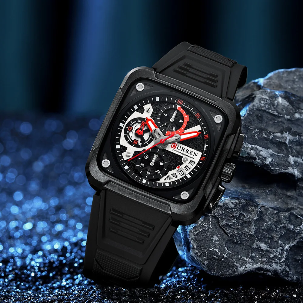 CURREN 8461 Men's Waterproof Chronograph Watch - Stylish Multi