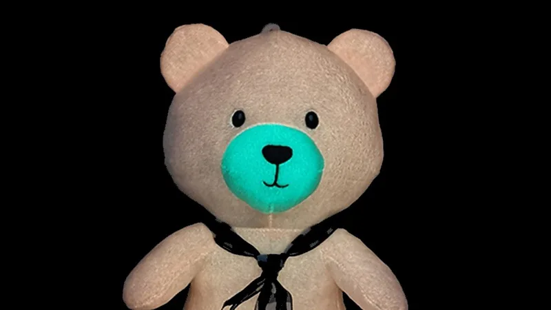 stuffing lovely luminous bear keychain stuffed toy - buy stuffed