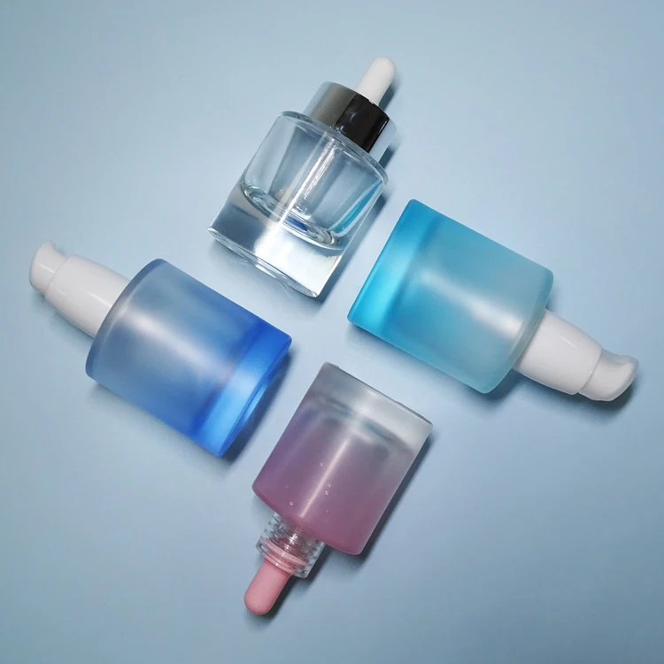 100ml Glass Dropper Bottle Frosted Clear Green Blue Pink Nude Refillable 100ml Oil Glass Cylinder Lotion Bottle Pink Glass Dropper Bottle