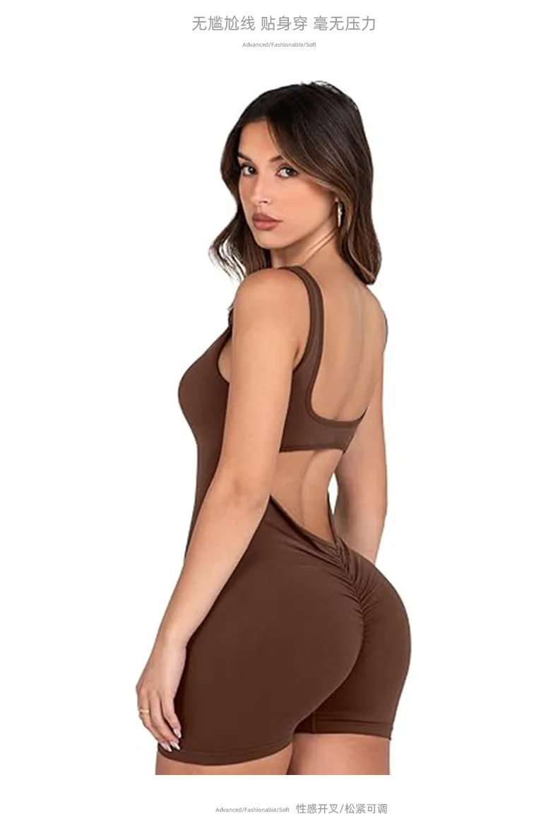 HKRXEC Tank-Style Mid-Thigh Full-Body Shaping Bodysuit