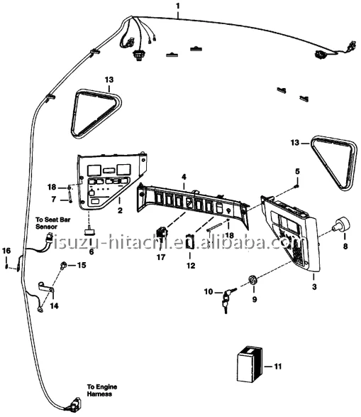 Bob-cat Skid Steer Loader Panel 6689754 for S130-S300