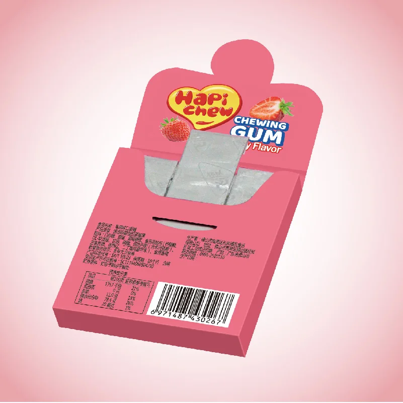 Hapi Chew Brand 12 Count Fruit Mint Xylitol Sweet Sugar Free Halal Chewing Gum
