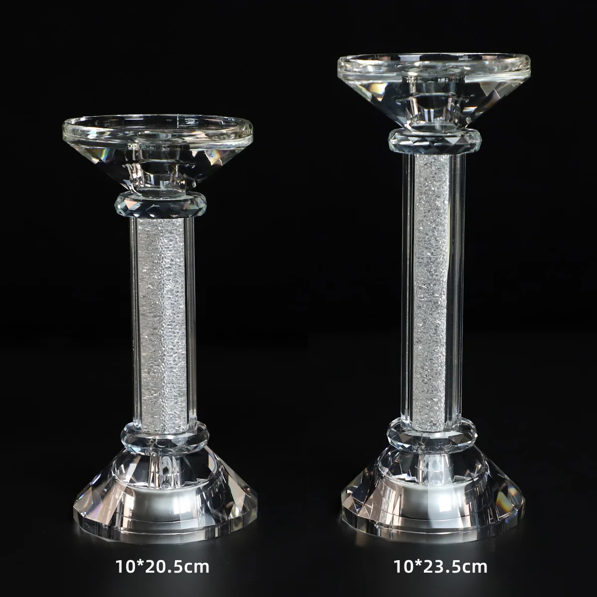 High Quality Pure Transparently Crystal Candlestick Holder Lighted Up Luxury Centerpieces Wedding Decoration Home Indoor manufacture