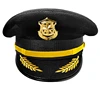 Black cap with gold badge 2
