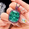 Black gold Parra green pendant with Chopin chain