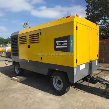 Atlas-Copco New Portable Diesel Air Compressor Machine Rock Stone Breaking Heavy-Duty Industrial Construction Mining Application