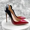 12cm negro degradado rojo