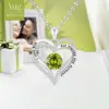 Collana in oro bianco con diamanti verde oliva