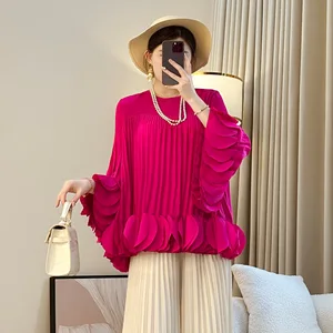 2026 Summer New Elegant Fashion Foreign-Style Loose Belly Slimming Set Petals Joker Coat Vintage Pattern Woven Casual Front