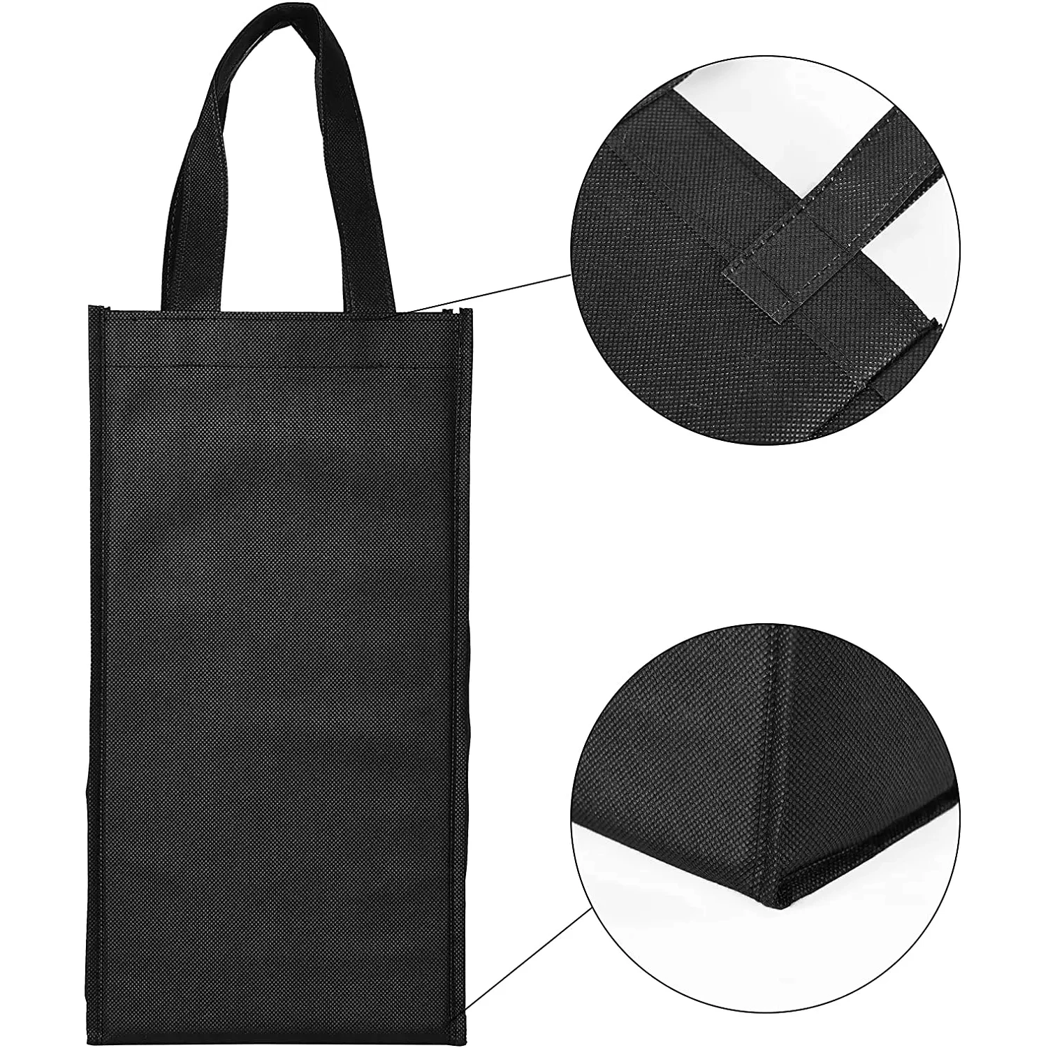 Promotional Reusable Logo Custom Non Woven Bag Non Woven Wine Bags for Wine Bottles