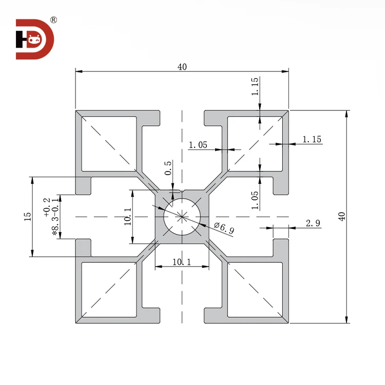 product 4040 industrial extruded aluminum profile 4040 aluminum alloy profile assembly line 12 thick-3