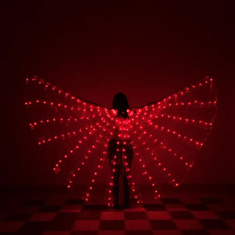 Led Dance Wings Butterfly Glow Dance Halloween Color Fluorescent Show Christmas Belly Dance Wings
