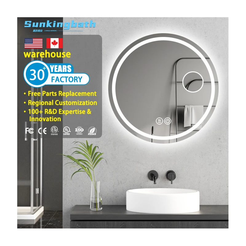 High Quality Smart Led Light Customizable Touch Screen Mirror for Bathroom Mirror Bedroom or Dressing Use
