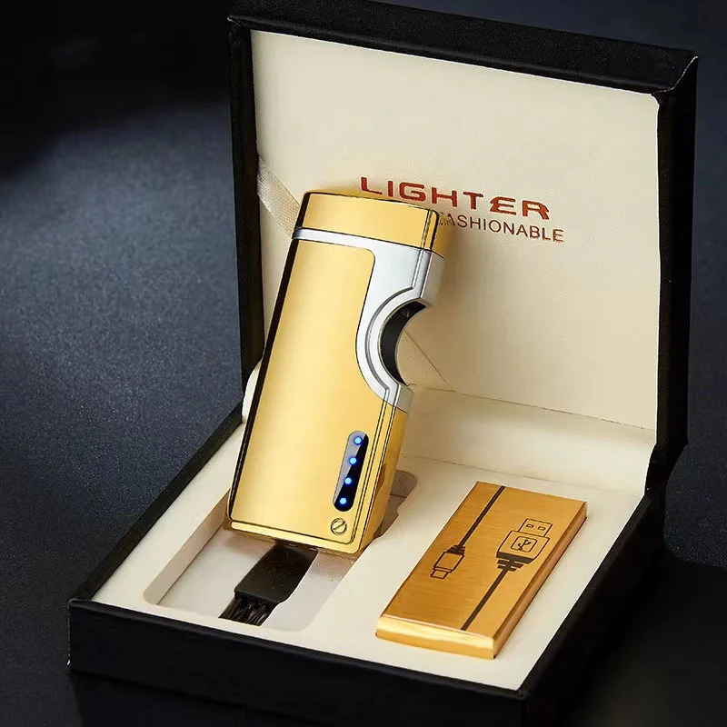 Jiaxin популярная инфракрасная Лазерная Индукционная сенсорная USB Зажигалка с двойной дугой дуговая электрическая плазменная зажигалка выемкой
