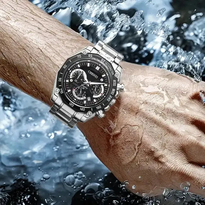 CHENXI 929 Men's Fashion Watch - Stainless Steel Chronograph